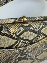 Load image into Gallery viewer, Original 1940’s 1950’s Large Sized Faux Snakeskin Handbag with Matching Purse
