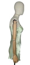 Load image into Gallery viewer, Original 1940’s CC41 Spring Green Satin Step In with Embroidery - Bust 34” *
