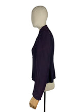 Load image into Gallery viewer, Wounded but Wearable Original 1940's Purple Wool Single Breasted Jacket - Bust 36
