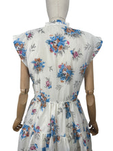 Load image into Gallery viewer, Original 1950's Sheer Nylon Sleeveless Day Dress in White, Pink, Blue, Brown and Black - Bust 36
