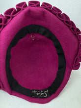 Load image into Gallery viewer, Original 1940’s Magenta Pink Felt Hat with Large Bow Trim by Louis of California
