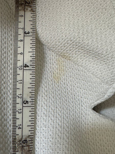 Original 1950's 1960's Dumarsel White Waffle Texture Edge to Edge Coat - Bust 40 42 44 46