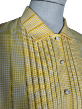 Load image into Gallery viewer, Original 1950's White and Yellow Gingham Cotton Dress - Bust 40 *
