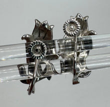 Load image into Gallery viewer, Original 1950&#39;s Mid Century Pink and Yellow Enamel and Marcasite Tulip Flower Screw Back Earrings
