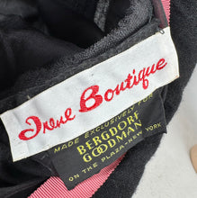 Load image into Gallery viewer, Original 1940's Black Wool Snood from Bergdorf Goodman The Plaza New York
