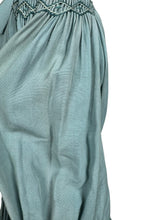 Load image into Gallery viewer, Stunning Original 1930&#39;s Blue Cotton Blouse with Heavy Smocking Detail - Bust 36 38
