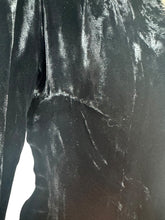 Load image into Gallery viewer, Original 1930's Black Velvet Evening Jacket with Genuine Fur Trim and Glass Buttons - Bust 38
