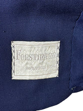 Load image into Gallery viewer, Original 1940&#39;s Navy Medium Weight Wool Suit by FORSTMANN - Bust 38 *
