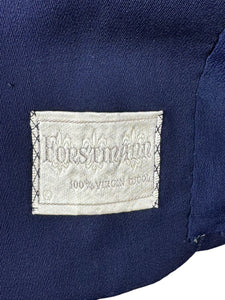 Original 1940's Navy Medium Weight Wool Suit by FORSTMANN - Bust 38 *