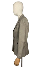 Load image into Gallery viewer, Original Late 1940&#39;s Two Tone Brown Edge to Edge Jacket with Double Button Closure by Jaunty Junior - Bust 36 37 - AS IS
