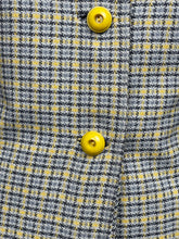 Load image into Gallery viewer, RESERVED FOR KELLY - DO NOT BUY Original 1940&#39;s Grey and Yellow Check Jacket with Fabulous Pocket Detail by Brenner Sports - Bust 38
