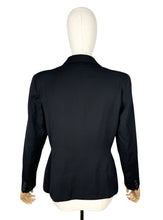 Load image into Gallery viewer, Original 1940&#39;s Inky Black Wool Single Breasted Suit Jacket - Bust 40
