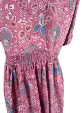 Load image into Gallery viewer, Original Late 1930's or Early 1940's Pretty Pink Cold Rayon Floral Day Dress - Bust 34 36 *
