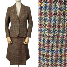 Load image into Gallery viewer, Original 1930&#39;s Single Breasted Walking Suit in Brown, Red, Green, Blue and Mustard Tweed - Bust 38
