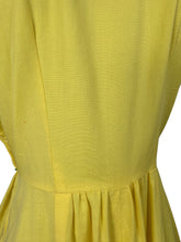 Load image into Gallery viewer, 1950&#39;s Reproduction Yellow and White Cotton Summer Dress - Bust 38 39 *
