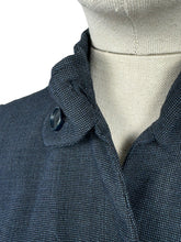 Load image into Gallery viewer, Original 1940&#39;s Black and Blue Wool Suit by Styled by Swansdown New York - Bust 34
