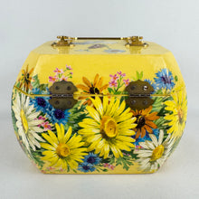 Load image into Gallery viewer, Beautiful Vintage Wooden Box Bag with Bright Floral and Pretty Butterfly Decoupage
