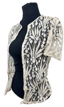 Load image into Gallery viewer, Original 1940's Fine Mesh Edge to Edge Blouse with Foliate Detail - Bust 30 32
