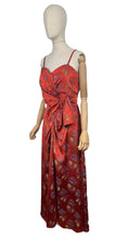 Load image into Gallery viewer, Original 1950&#39;s Flame Red Evening Dress by Lee Delman - Bust 38 39
