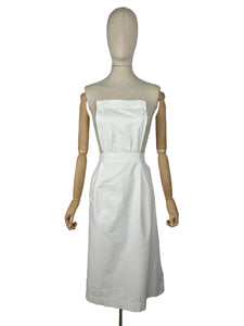 Vintage White Cotton Nurses Uniform Apron - No.2