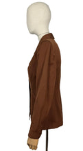 Load image into Gallery viewer, Original 1940&#39;s American Warm Brown Wool Jacket - Bust 36 38
