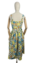 Load image into Gallery viewer, Original 1950&#39;s Floral Cotton Belted Summer Dress with Matching Bolero - Bust 34 35 36 *
