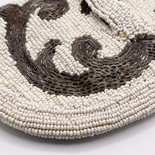 Load image into Gallery viewer, Original 1930&#39;s Heavily Beaded Evening Clutch Bag in Ivory and Silver - Pretty Vintage Purse *
