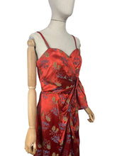 Load image into Gallery viewer, Original 1950&#39;s Flame Red Evening Dress by Lee Delman - Bust 38 39
