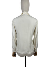 Load image into Gallery viewer, Pretty Vintage Pure Silk Long Sleeved Blouse with Silk Embroidery - Peony Brand - Bust 34

