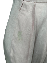 Load image into Gallery viewer, Original 1950's Baby Pink Linen Wiggle Dress by Ros Comain with Blue and White Floral Embroidery - Bust 32 34 *
