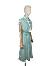 Load image into Gallery viewer, Original 1950&#39;s Green and White Check Three Piece Dress, Bolero and Belt Set by Kerrybrooke - Bust 38
