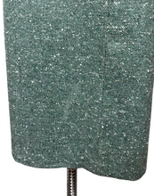 Load image into Gallery viewer, Original 1940&#39;s Green and White Tweed Pleated Skirt with Pocket - Waist 27&quot;
