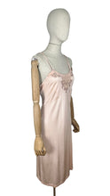 Load image into Gallery viewer, Original 1940’s Pale Pink CC41 Celanese Slip with Applique - Bust 32 34
