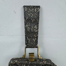 Load image into Gallery viewer, Original 1940's Black and Gold Floral Evening Bag *
