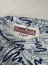 Load image into Gallery viewer, Original 1940's Volup Dress and Jacket Set in White and Navy Blue with Original Belt - Bust 44 46
