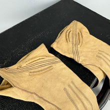 Load image into Gallery viewer, Original 1930&#39;s Natural Kid Leather Gauntlet Gloves - AS IS - Size 6
