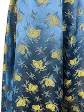 Load image into Gallery viewer, Original 1950&#39;s Blue and Gold Halterneck Cocktail Dress - Bust 36 37 *
