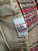 Load image into Gallery viewer, 1970’s Red, Brown and Cream Check Hacking Jacket - Bust 33 34
