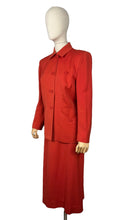 Load image into Gallery viewer, Original 1940&#39;s Lightweight Red Wool Suit by Strauss-Hirshberg&#39;s - Bust 40
