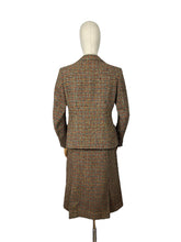 Load image into Gallery viewer, Original 1930&#39;s Single Breasted Walking Suit in Brown, Red, Green, Blue and Mustard Tweed - Bust 38
