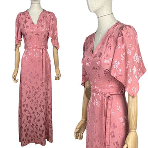 Vintage 1970's Does 1930's EGO Full Length Evening Dress with - Bust 32