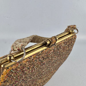 Original 1950's Gold Glitter Vintage Handbag by Waldybag
