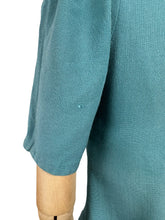 Load image into Gallery viewer, Original 1940’s Turquoise Blue Linen Short Sleeved Jacket - Bust 32 34 *
