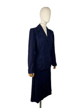 Load image into Gallery viewer, Original 1940&#39;s Navy Medium Weight Wool Suit by FORSTMANN - Bust 38 *
