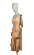 Load image into Gallery viewer, Original 1950's Peach Cotton Fritzi of California Sundress - Bust 32 33 34 *
