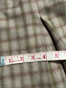 Original 1940's Green and Burgundy Check Wool Suit by Dorchester - Bust 38 40
