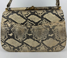 Load image into Gallery viewer, Original 1940’s 1950’s Large Sized Faux Snakeskin Handbag with Matching Purse
