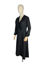 Load image into Gallery viewer, Reproduction 1940&#39;s Black Double Breasted Lightweight Coat with Velvet Trim - Bust 36 38
