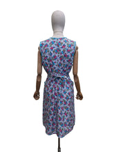 Load image into Gallery viewer, Original 1940's Blue, Pink and White Floral Print Cotton Apron - Great Chore Dress - Would Make A Great Summer Dress - Bust 36 38
