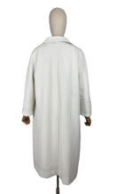 Load image into Gallery viewer, Original 1950&#39;s 1960&#39;s Dumarsel White Waffle Texture Edge to Edge Coat - Bust 40 42 44 46
